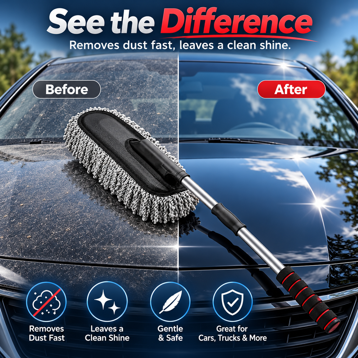 Microfiber Car Duster – Scratch-Free Cleaner