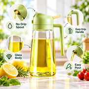 2-in-1 Glass Oil Dispenser & Sprayer 470ml