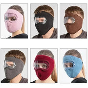 Full Face Mask with Anti-Fog Goggles | Breathable Masks Eye Shield (Random Colors)